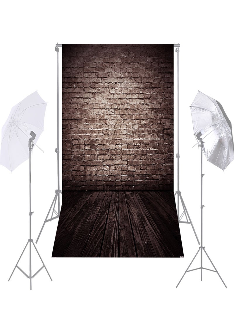 ANDOER 1.5* 2.1m/5* 7ft Retro Photography Background Abstract Old Master Brick Wall Wood Floor Backdrop Photo Studio Props - Image 3